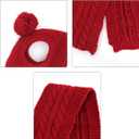 Goclothod Pet Dog Knitted Scarf and Hat Set Winter Neck Ear Warmer