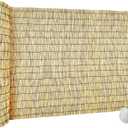 Reed Fencing Rolls, Decorative Bamboo Fencing 3x16FT High Roll Reed Screen, Bamboo Curtains for Balcony Patio Garden Backyard Outdoor (Natural Color) (3x16FT)