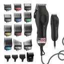 Wahl USA Pro Series Platinum Corded Clipper & Corded Trimmer for Home Haircutting with Color Coded Guide Combs  Model 79804-100