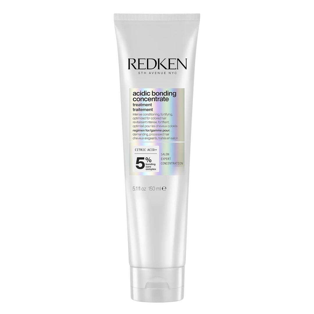 Redken Acidic Bonding Concentrate Leave In Conditioner - For Weak & Hair, Bond Building & Strengthening Hair Repair Treatment, Smooths & Provides Heat Protection (5.1 Fl Oz (Pack of 1))