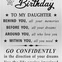 MOQIYXL 40th Birthday Card for Daughter, 40 Year Old Gifts for Daughter Engraved Wallet Card
