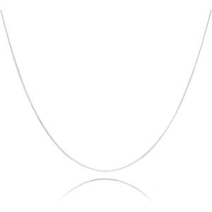 925 Sterling Silver Chain 0.8MM Delicate Box Chain - Italian Necklace Chain - Tiny&Thin&Strong -Friendly Price & Quality 14"-30"