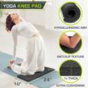 ProsourceFit Extra Thick Yoga Knee Pad and Elbow Cushion 15mm (5/8) Fits Standard Mats for Pain Free Joints in Yoga, Pilates, Floor Workouts Black, 5/8"/15mm (Single)