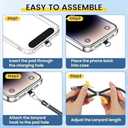 3 x SS Cell Phone Lanyard, Adjustable Phone Lanyard Crossbody Neck Strap & Phone Wrist Strap with 2 Phone Tether Patches for Most Smartphones, Black