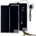 Reptile Heating Mat, 2PCS Reptile Heating Pad with Temperature Adjustment for Reptiles Tortoise Snakes Lizard Gecko Hermit Crab Amphibians - Removable Terrarium Heat Mats(20W,11x16.5 inches)