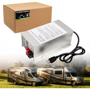 Upgrade WF-9855 55 Amp RV Power Converter | Deck Mount Three-Stage Power Converter | Replacement for 9800 Series | Battery Charger with Reverse Polarity & Thermal Protection | for RVs Camper Trailer
