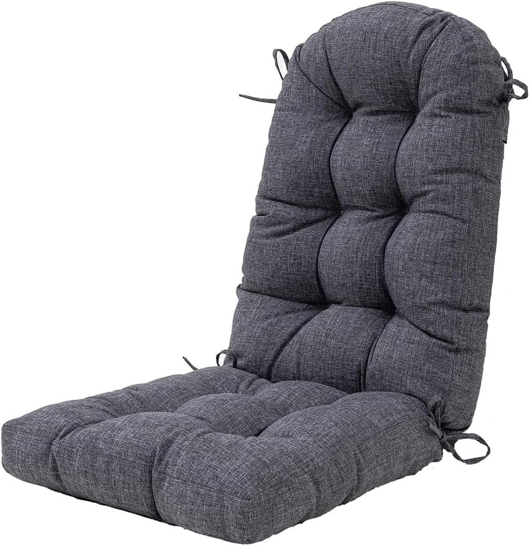 Adirondack Chair Cushion, High Back Patio Outdoor Seat Chair Cushion 49x20in -Charcoal Black (1piece/1pack)