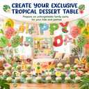 48Pcs Tropical Luau Party Supplies Set, Hawaiian Party Decorations for Birthday, All-in-One Tropical Theme Party Kit with Banner, Balloons, Cake Topper, Summer Luau Bash