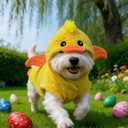 Pet Costume for Small Dogs Cats,Halloween Hoodies Winter Puppy Coat Outfits Funny Pajamas Clothes for Christmas Party,Duck M