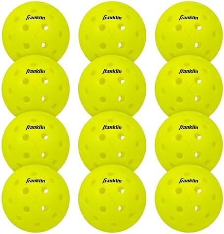 Franklin Sports X-40 Outdoor Pickleballs - Official Ball of USA Pickleball, APP Tour + US Open - Regulation Size 9 PCS
