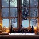 Nativity Scene for Christmas, Metal Nativity Decoration Sign Set with Wooden Base Indoor Outdoor Sculpture People Decor Silhouette Ornament for Holiday Garden Lawn Yard Xmas Home Table Shelf (Black)