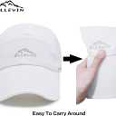 Unisex Baseball Cap UPF 50 Unstructured Hat with Foldable Long Large Bill (White)