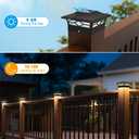 Solar Post Cap Lights Outdoor 16pack, Waterproof Solar Powered Deck Fence Post Lights for 4x4 Wood/Vinyl Posts, Solar Outdoor LED Light with Cool/Warm Lighting Decorate Garden Patio Porch