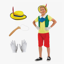 fun shack Puppet Costume for Kids, Fairytale Costumes for Boys, Puppet Costume for Girls Boys, Long Nose Costume Size S