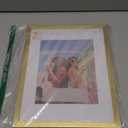 Vittanly 11x14 Picture Frame, Display Pictures 8x10 with Mat or 11x14 without Mat, Engineered Wood with Shatter Resistant Plexiglass, Photo Frame for Wall Mounting, Gold, 1 Pack