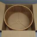 Hanging Pendant Lamp Shade(12.6"×6.7"), Boho Rattan Lampshade, Hand-woven Wicker Light Shade for Floor Lamps, Table Lamps, Wall Sconces