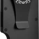 ELEGANTPARK Metal Wallet for Men Initial Monogrammed Gifts for Wedding Birthday Slim Minimalist Money Clip for Men RFID Blocking Engraved Metal Wallets with Money Clip Card Holder Letter L