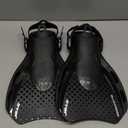 Cressi Star Short Adjustable Open Heel Fins - Light for Travel, Robust and Durable Design - Designed in Italy (L/XL | US Man 10-13 | US Lady 11-14, Black/Black)