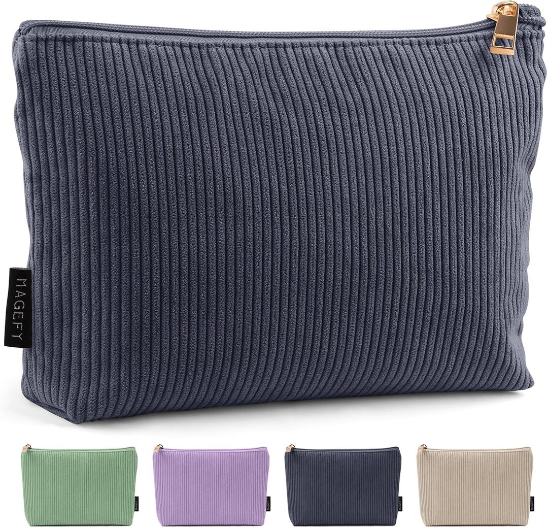 MAGEFY Makeup Bag Small Cosmetic Bag for Women (Black)