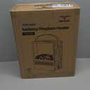 Electric Fireplace Heater, 1500W Portable Space Heater, Fireplace with Realistic 3D Flame Effect and Overheating Safety Protection, Quiet and Safe for Indoor Use Office Bedroom, Oak