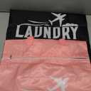 Fiodrimy 2 Pcs Large Travel Laundry Bags - Washable Waterproof Wet Clothes Bags for Gym, Swimming, Yoga & College Dorm (Black+ Pink)
