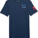 Under Armour Boys New Freedom Flag T-Shirt (Large, (408) Academy / Steel / Red)