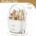 NestOrganix Makeup Organizer Skincare Organizers - Cosmetic Display Cases with Transparent Cover, SkinCare Organizers for Bathroom Countertop, Bedroom Vanity Desk, Lipstick Organizer, White