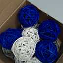 Yaomiao 15 Pieces Vase Filler Rattan Balls Decorative for Craft, Party, Wedding Table Decoration, Aromatherapy Accessories, 1.8 Inch(Blue Gray White)