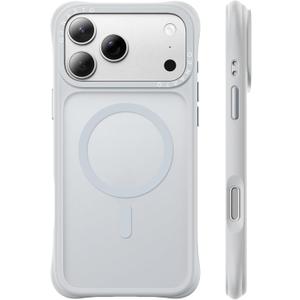 ORNARTO Magnetic for iPhone 17 Pro Max Case, 7X Military-Grade Drop Protection, Compatible with MagSafe, Slim Shockproof Translucent Matte Phone Case for iPhone 17 Pro Max 6.9", Light Gray