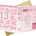 IDU 13th Birthday Card Gifts Decorations for Girls Daughter Her, 10.6 x 7.9 inches