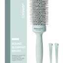 AIMIKE NaturaVol Round Brush for Blow Out, Round Hair Brush Nano Thermal Ceramic & Ionic Tech, for Blow Drying & Salon-like Styling at-home, Maximum Volume Shine - 1.7 Barrel, 2.5 w/Bristle