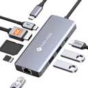 NOVOO USB C Hub 4K@60Hz HDMI Gigabit Ethernet 8-in-1 USB C Adapter Multiport with HDMI,PD 100W,2 USB-A, 1 USB-C Dataport,SD&TF Docking Station for iPhone 15,MacBook Air/Pro M2, Dell, XPS 15,HP, Lenovo