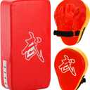 WUWEOT 2-in-1 Punching Mitts Kick Pack Set, Boxing Gloves Taekwondo Kick Pad, Boxing Pads Curved Focus Punching Mitts, Adjustable Soft Shield Durable Training Pads Set