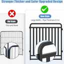 New Thickened Version Dog Playpen, 32 Inch Dog Fences for The Yard, Portable Outdoor Dog Playpen for Large/Medium/Small Dogs, Foldable Metal Dog Dlaypen, with Doors (16 Panels, 32 Inch)