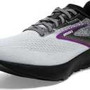 Brooks Womens Launch 10 Neutral Running Shoe (Black/White/Violet), 