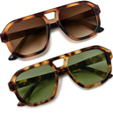 livho Trendy Polarized Square Aviator Sunglasses Women Men Square Eyewear Frame, Retro Sun Glasses for Women Men 2025 Shades