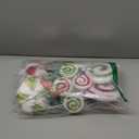 Wettarn 12 Pieces Christmas Candy Tree Picks with Ribbon Christmas Decorations 5.9" & 14.5" Glitter Lollipop Candy Canes Ornaments for Xmas Tree Topper Home Vase Party Ornaments(Red, Green)