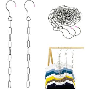 2 PCS Stainless Steel 10 Hole Space Saving Hangers Perfect Closet Organizers for Clothes Dorm & Home Use