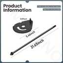 738-0919B Steering Shaft and 617-04094 Sector Gear Kit for MTD Troy Bilt 753-04517 738-0919 738-0919A, With 948-0389 710-1309 Steering Rod Cap, Screw and 941-0656A 741-0656A Pinion Gear & Bushing