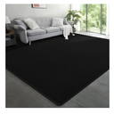Modern Large Area Rug for Bedroom Living Room, 4x6 Feet Black Thickened Memory Foam Washable Rugs, Non-Slip Soft Minimalist Solid Indoor Carpets for Boys Girls Nursery Room Décor