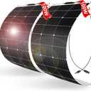 DOKIO 200W (2100W) Flexible Solar Panels 18V Monocrystalline for 12V Battery Charging, Semi-Flexible ETFE with MC4, Series/Parallel for RV Boat Camper Van Trailer Off-Grid Use