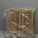 Bamboo Dish Drying Rack with Utensil Holder, Collapsible Wooden Dish Drainer Rack, 3-Tier Large Folding Drying Holder for Kitchen Counter 51 pcs Grid