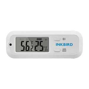 Inkbird Mini Digital Thermometer and Hygrometer, Temperature Humidity Bluetooth Smart Sensor, for Guitar Humidor Mason Jar Incubators