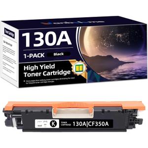 130A CF350A Remanufactured Toner Cartridge Replacement for HP 130A Black for Color Pro MFP M177fw M176n M177 M176 Printer | 1 Pack