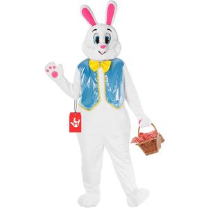 Morph Easter Bunny Costume Adult Rabbit Mascot Dungarees Suit for Easter Costumes Celebrations and Events XL