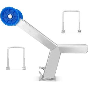 Boat Trailer Winch Post with Roller Compatible with 3" W X 4" H Boat Trailer Drawbar, Height Adjustable Boat Winch Mounts, Boat Trailer Winch Stand