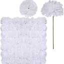 Supla 100 Pack Artificial Carnation Flowers Picks Bulk White Carnations Stems Silk Carnation Flower Heads with Wired Stems 3.5" x 7.9" (WXH) Floral Arrangement DIY Wreaths