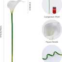 36 PCS Calla Lily Artificial Flowers,12.8'' Latex Fake Lilies for Bridal Wedding Bouquet, Home Decor,Office Party, Table Arangements (White)