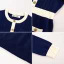 GRACE KARIN Girls Fall Long Sleeve Dresses Girl Bodycon Sweater Dress Winter Holiday Dress for Kids Size 6-14 (Blue)