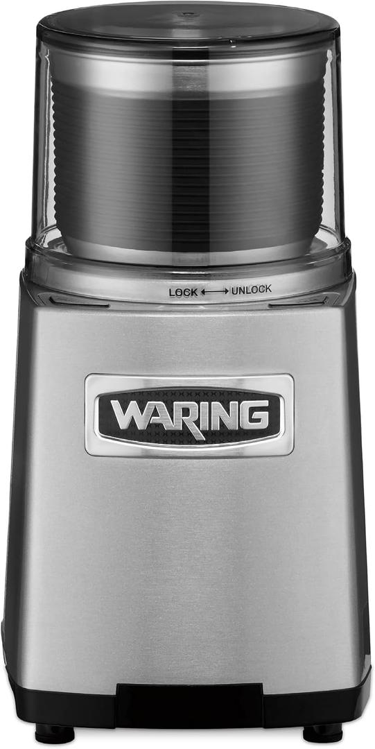 Waring Electric Spice Grinder with 3-Cup Capacity
3-Cup Capacity, Stainless Steel Blades, Dry & Wet, Spices, Pastes, Sauces, Whipped Cream, Herb blends
